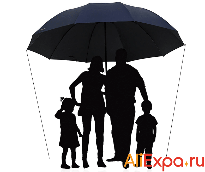 Большой зонт для всей семьи LIKE RAIN купить на Алиэкспресс